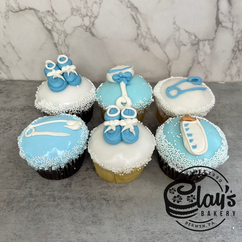 Dipped Baby Shower Cupcakes