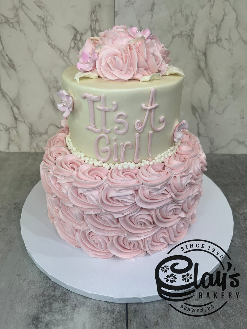 Rosettes and Flowers - Two Tier