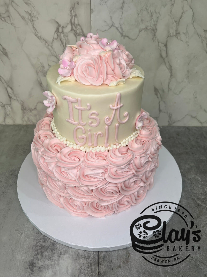 Rosettes and Flowers - Two Tier