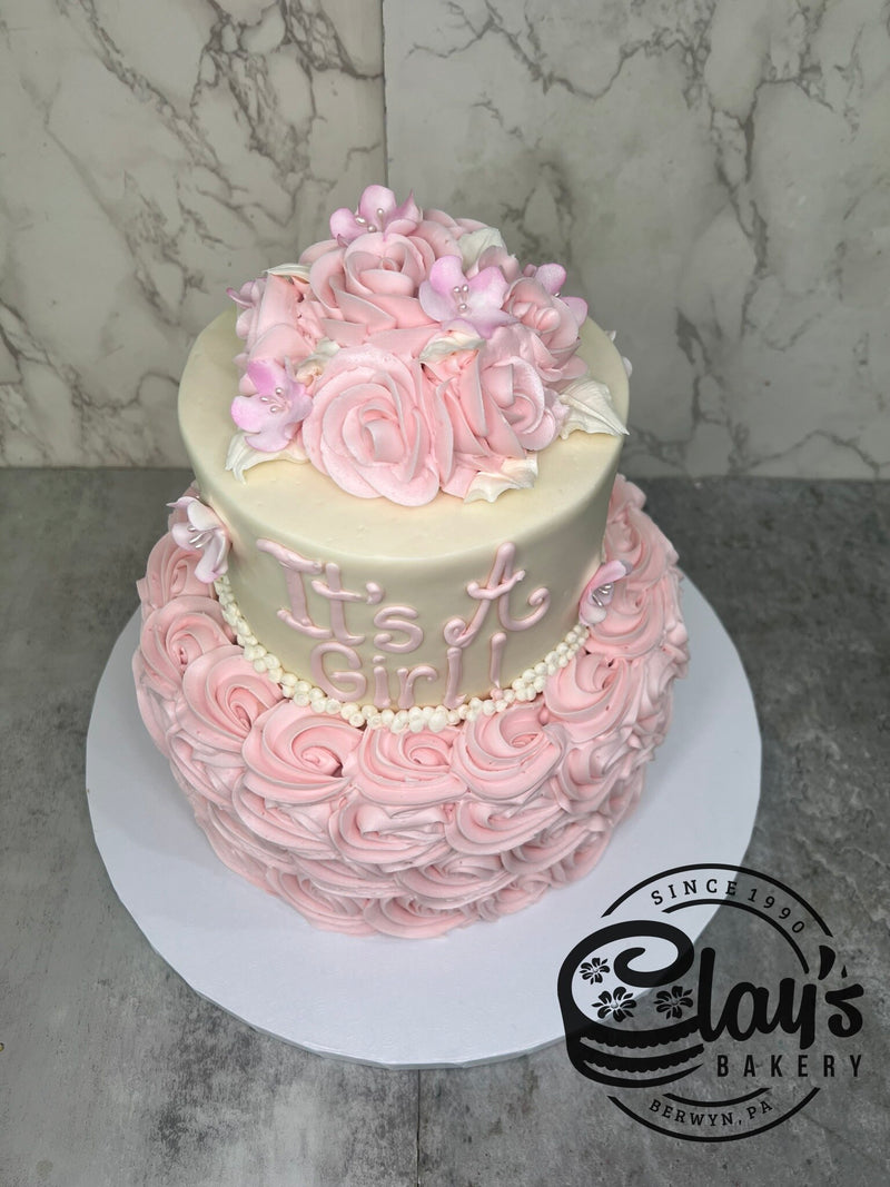 Rosettes and Flowers - Two Tier