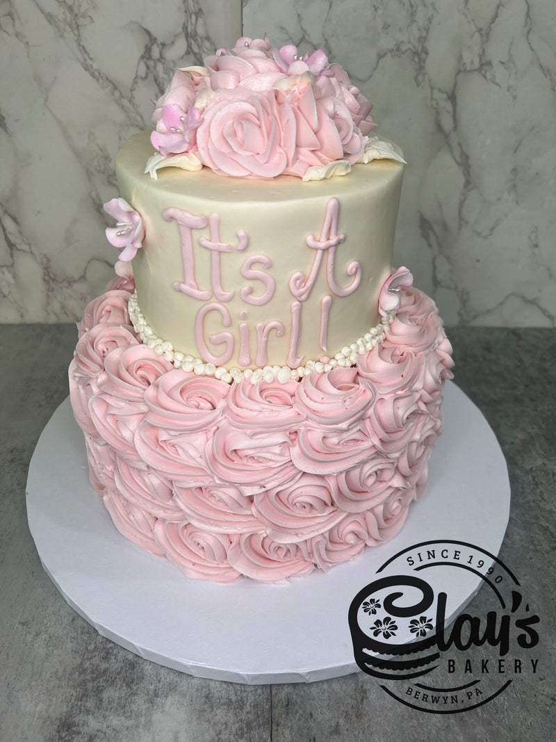 Rosettes and Flowers - Two Tier