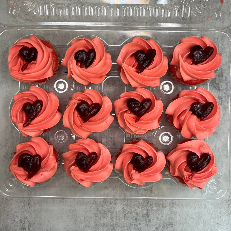 Strawberry Buttercream Mini Cupcakes