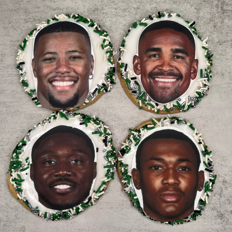 Eagles Player Face Cookie