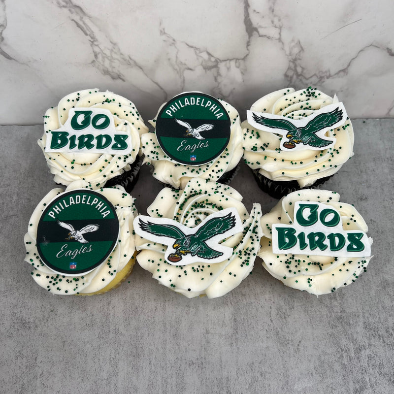 Old School Logo Eagles Cupcake