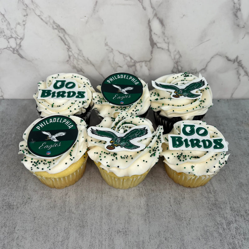 Old School Logo Eagles Cupcake