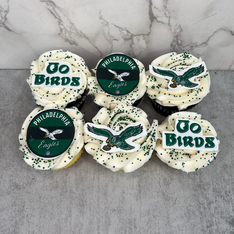 Old School Logo Eagles Cupcake