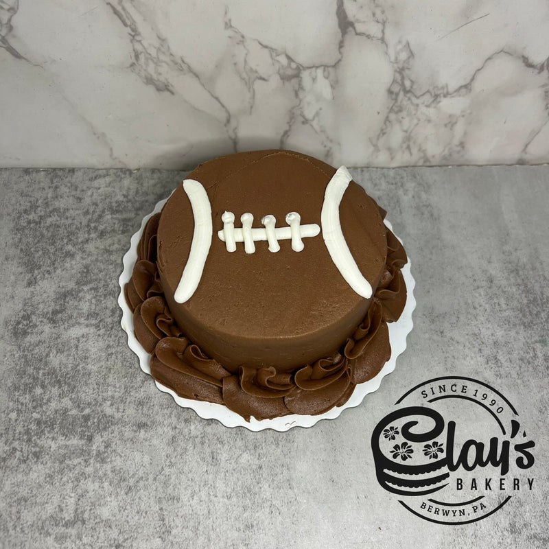 4" Lunchbox Bento Cake (Football- Chocolate Iced)