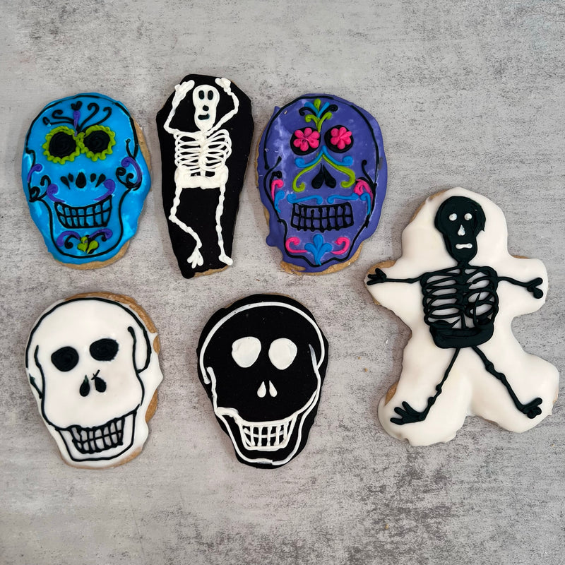 Halloween Cookies - Skulls and Skeletons