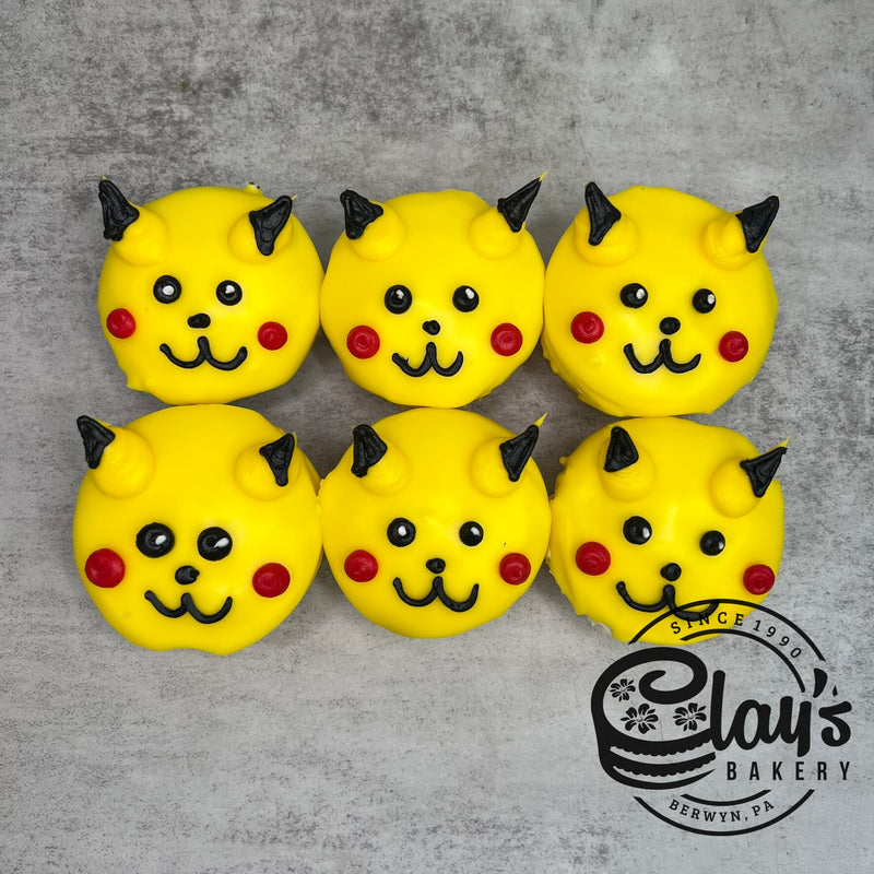 Yellow Dipped Pikachu Cupcakes