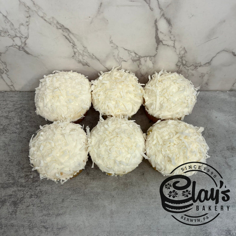 Coconut Shavings Covered Cupcakes