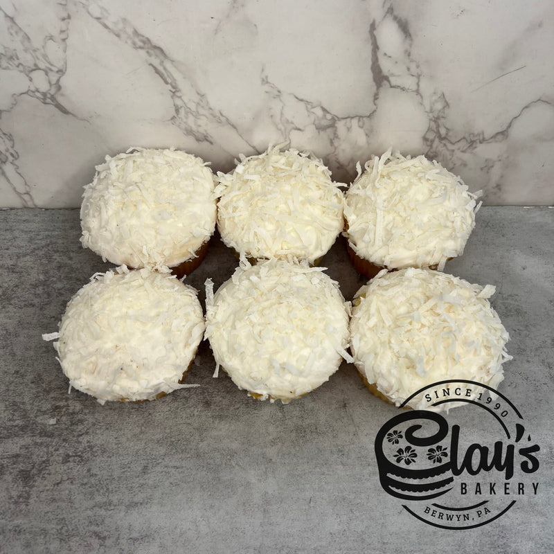 Coconut Shavings Covered Cupcakes