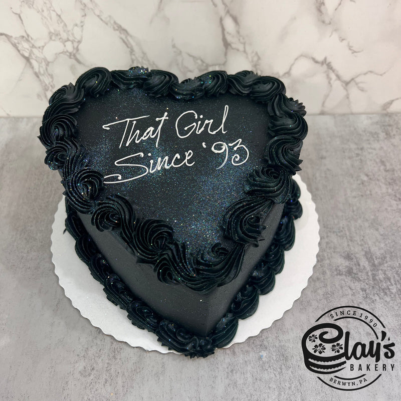 Heart of Black - Shaped Cake