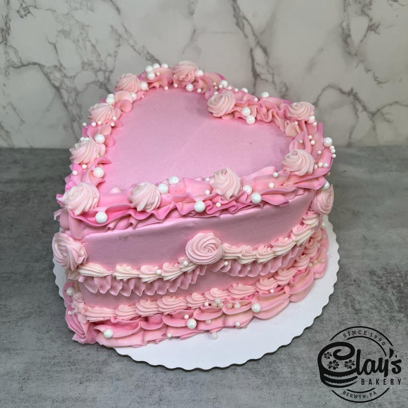 Heart of Pink - Shaped Cake
