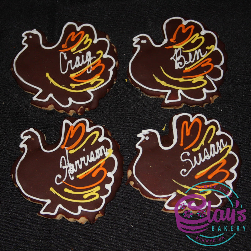 Thanksgiving Turkey - Place Card Cookies