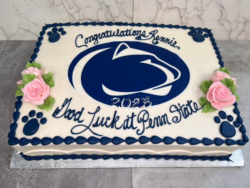 College Logo Graduation Cake