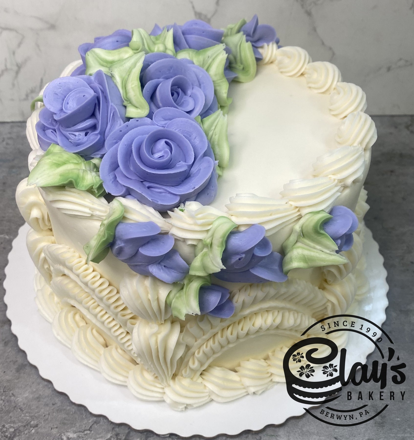 Classic Sides with Purple Roses – Clay's Bakery