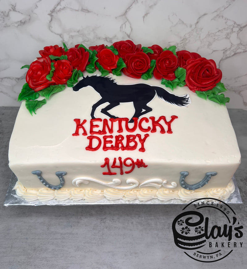 Derby Horse and Roses