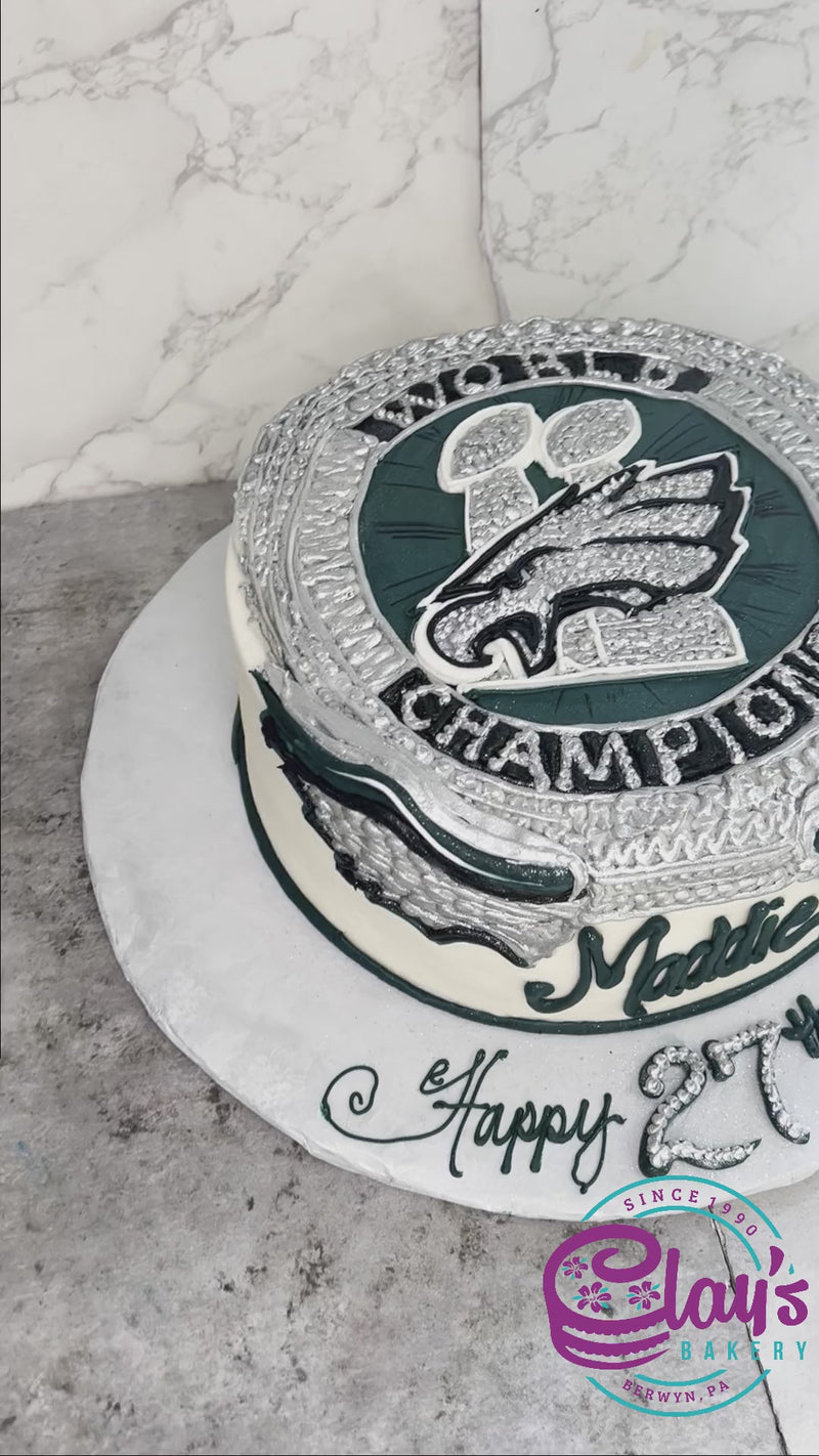 EAGLES SUPERBOWL RING (9" or 10" cake)