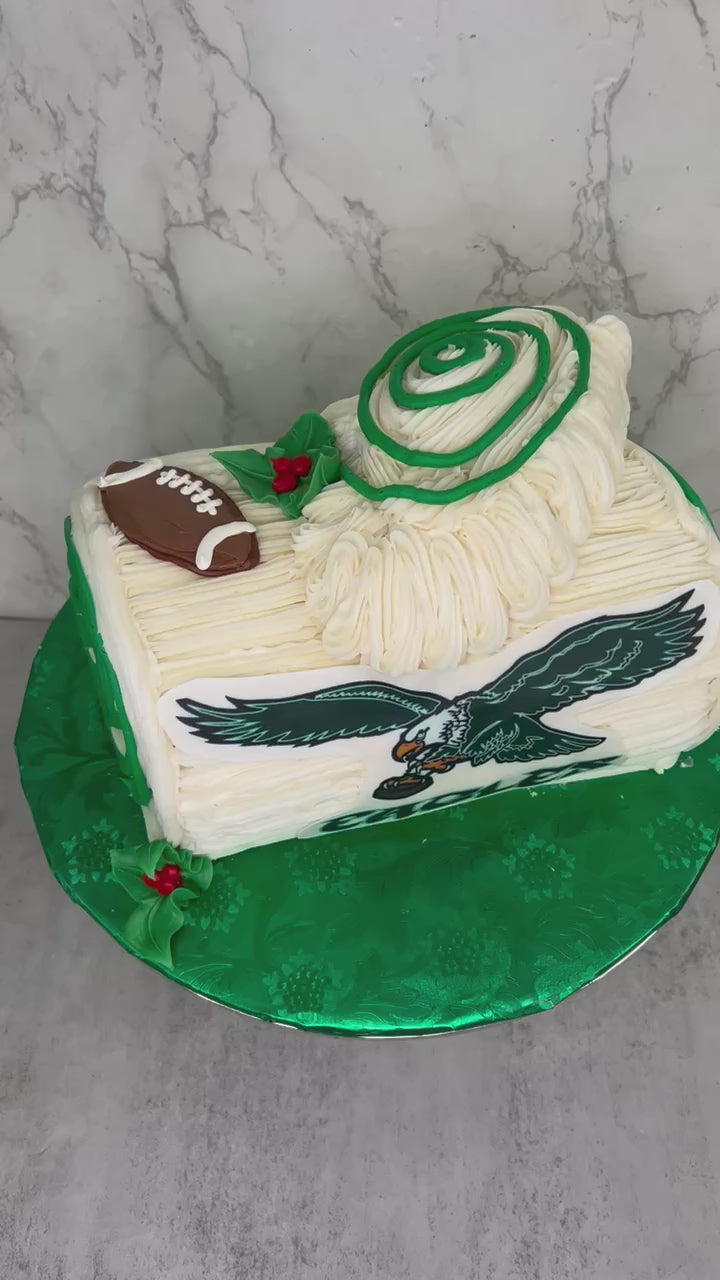 Yule Log Cake - Old School Eagles