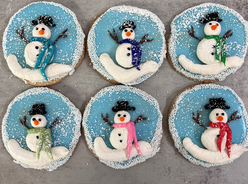 Snowman Iced Cookie