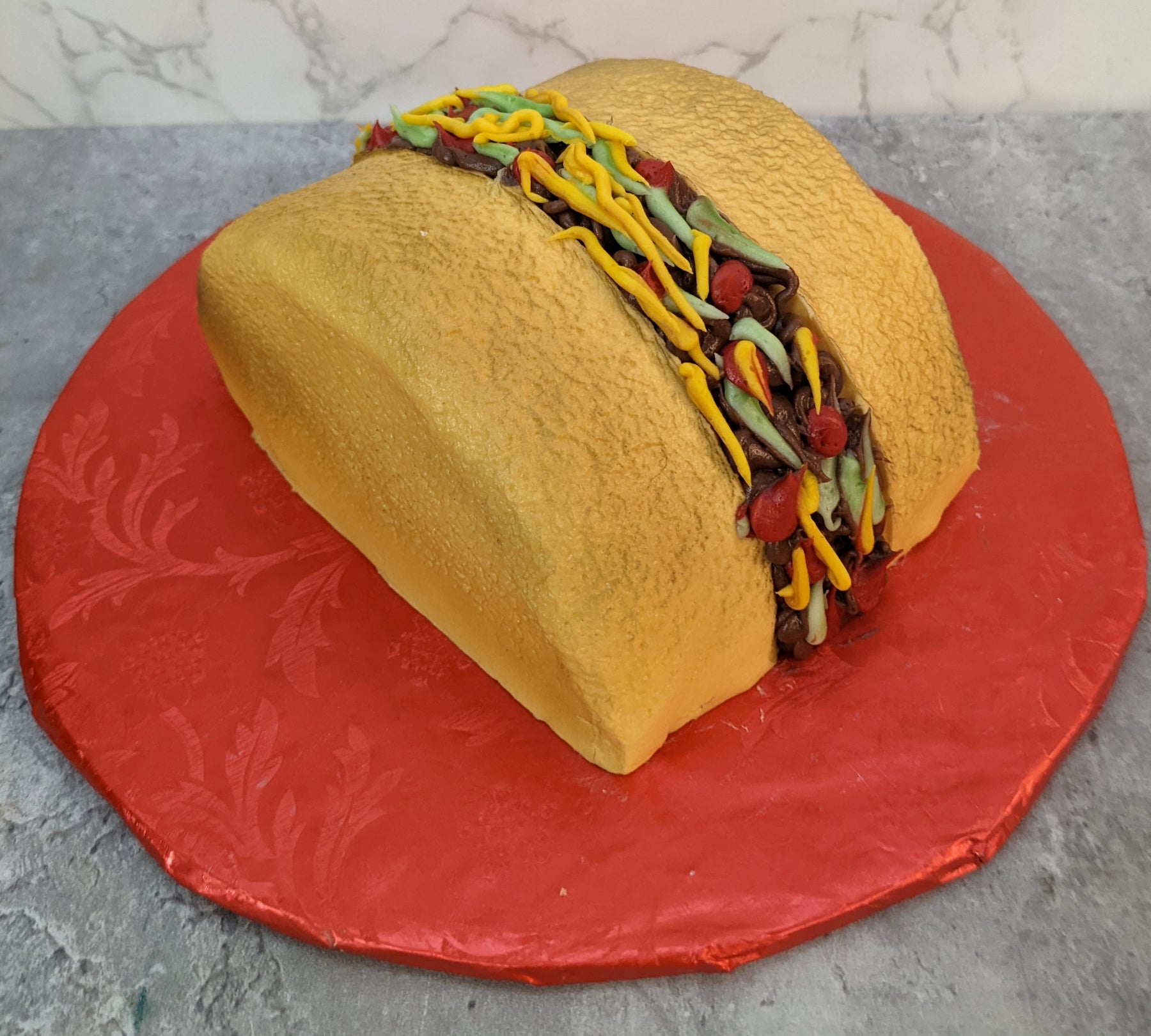 Taco Shaped Cake – Clay's Bakery