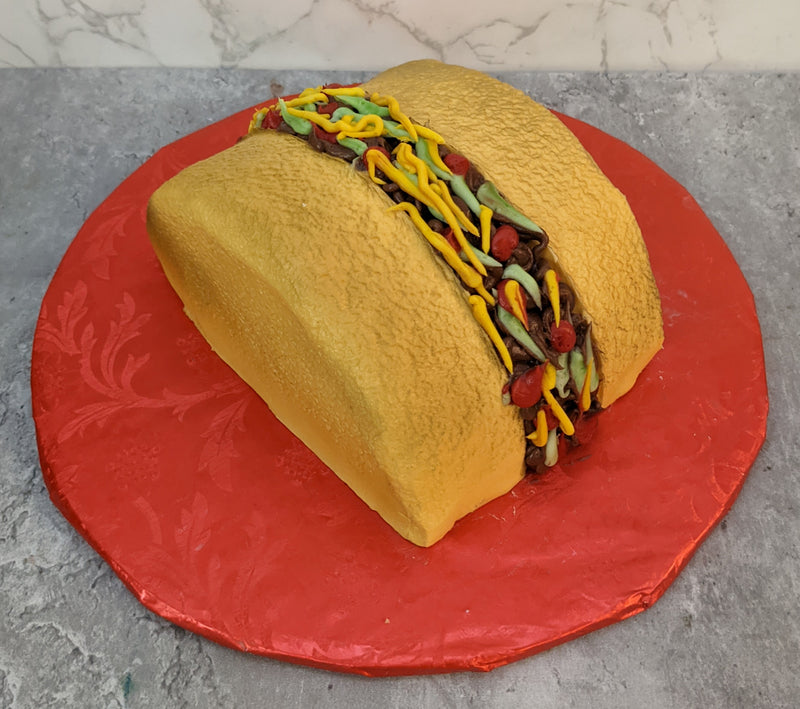 Taco Shaped Cake