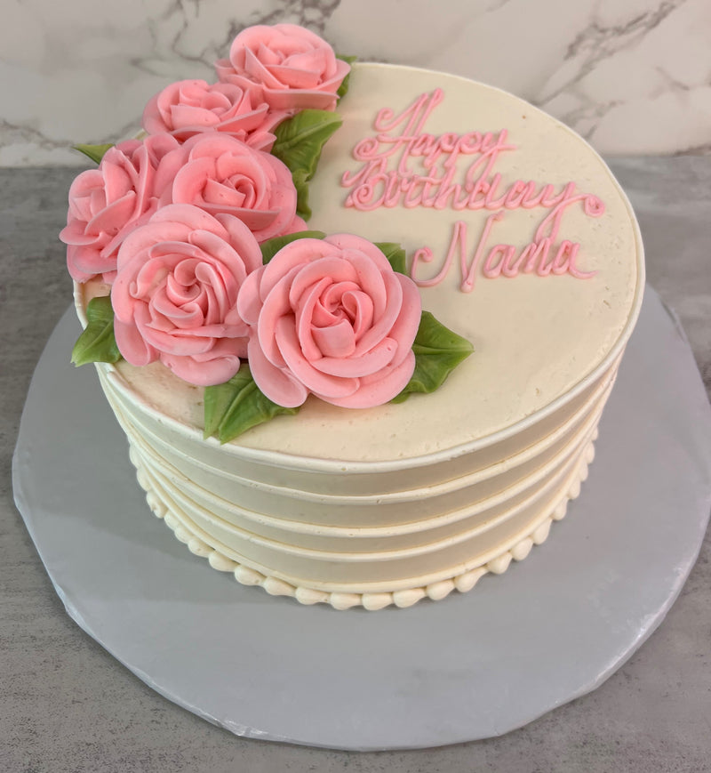 Light Pink Roses with Lined Sides