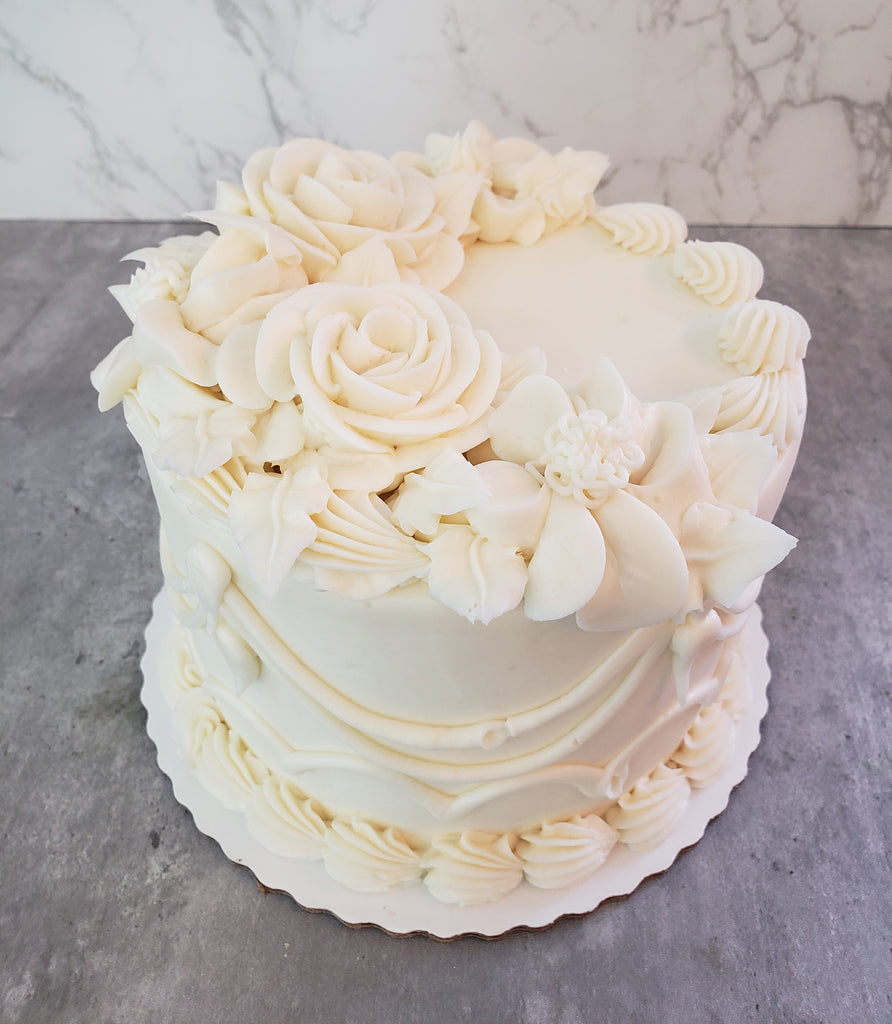 White Rose Cake Ivory White Rose Cake Decoration 4 Rose SET