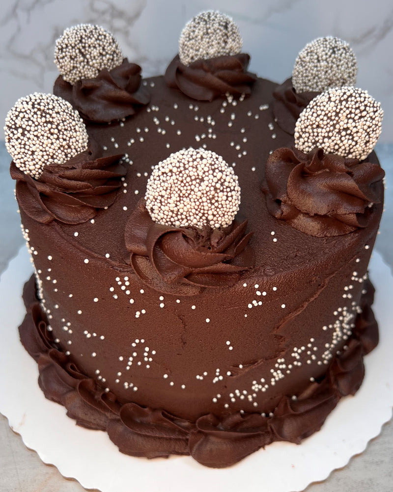 Dark Chocolate Iced Cake