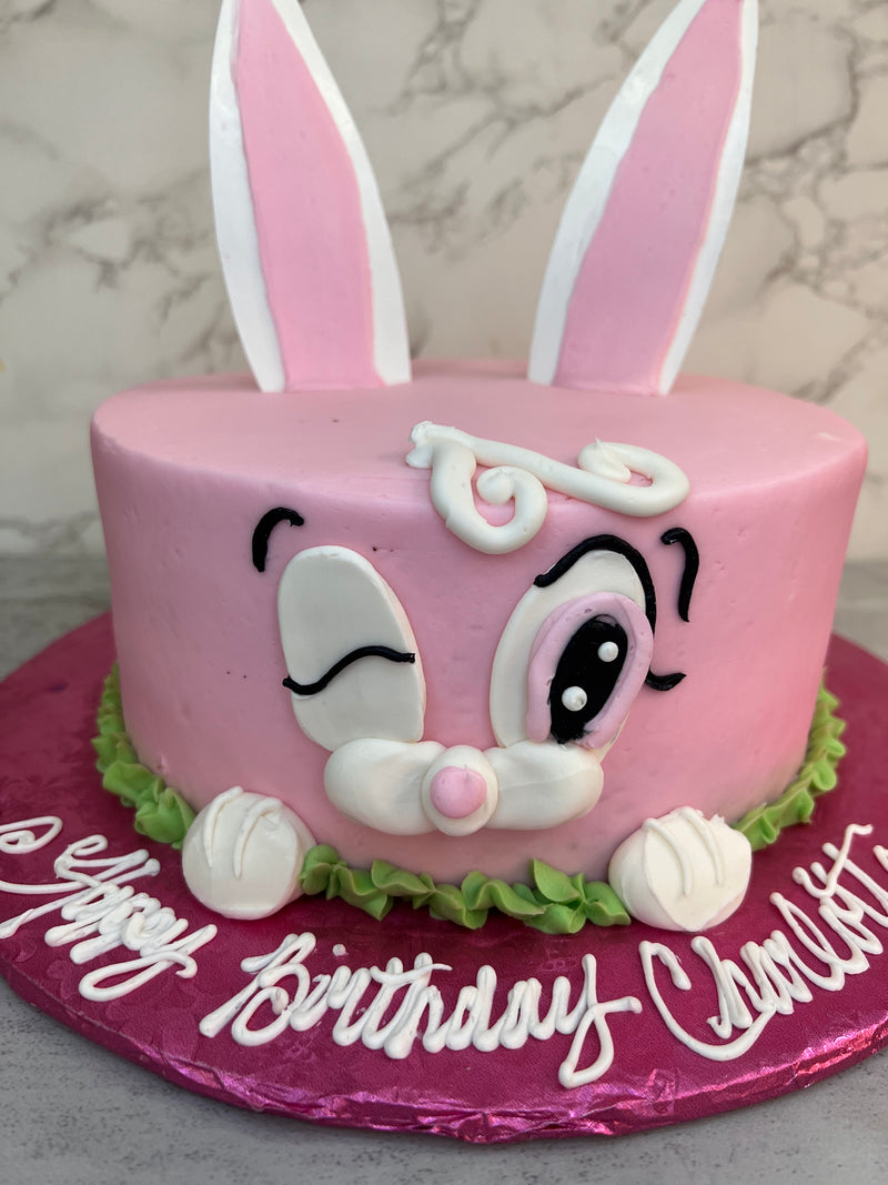 Winking Easter Bunny with Big Ears - Pink