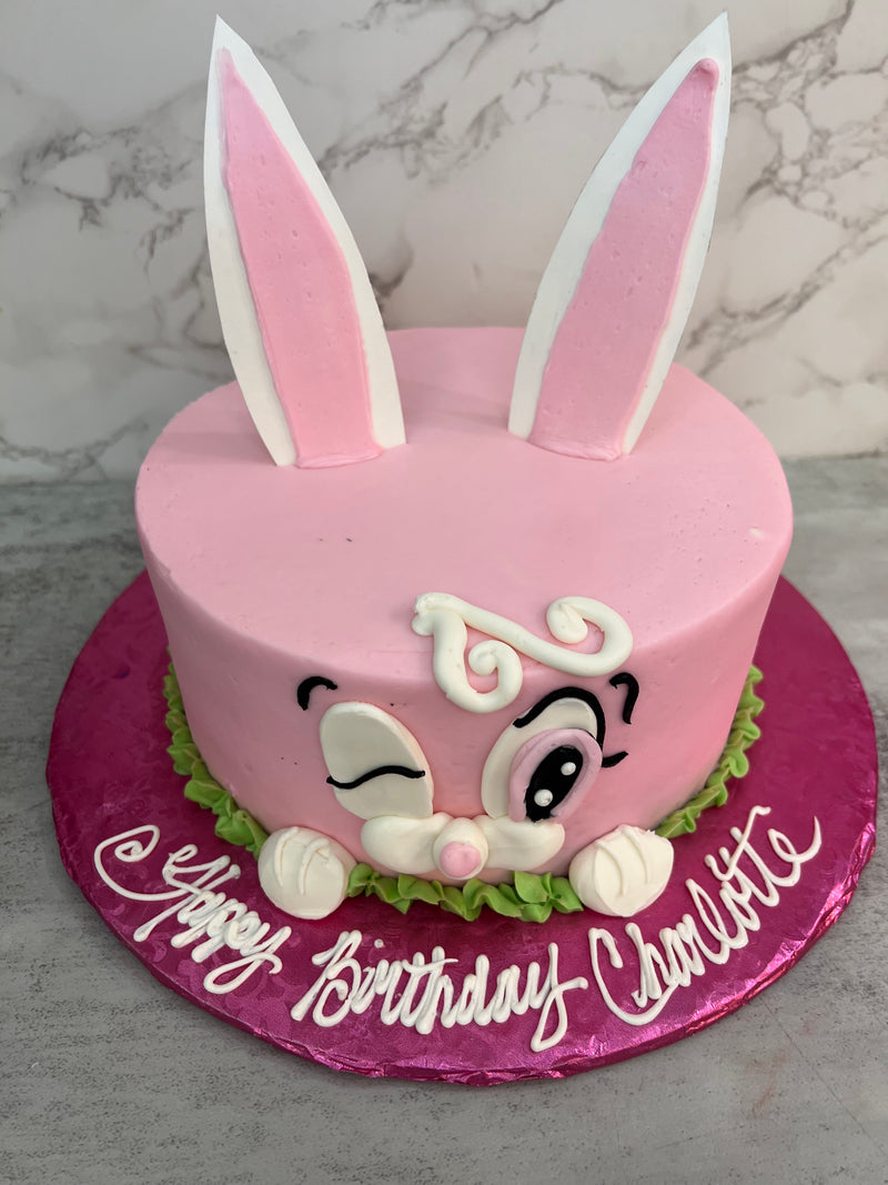 Winking Easter Bunny with Big Ears - Pink