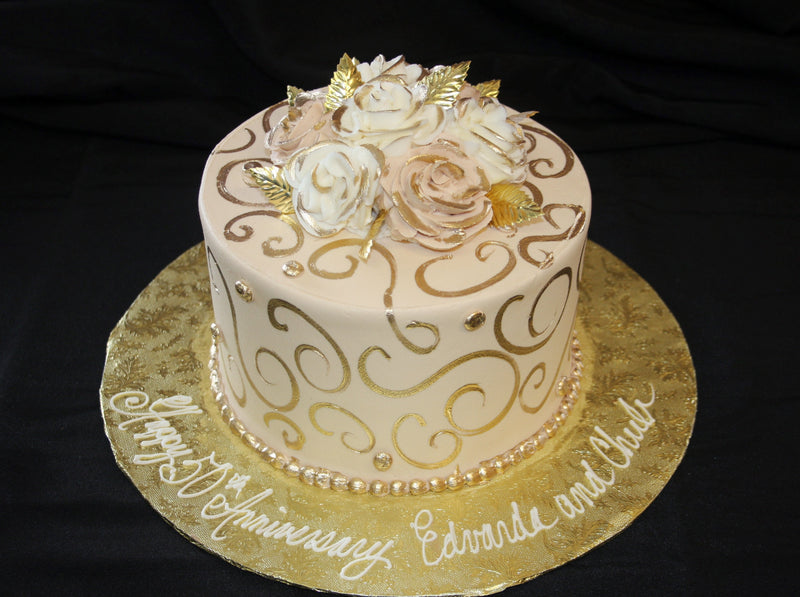 Ivory Roses with Gold